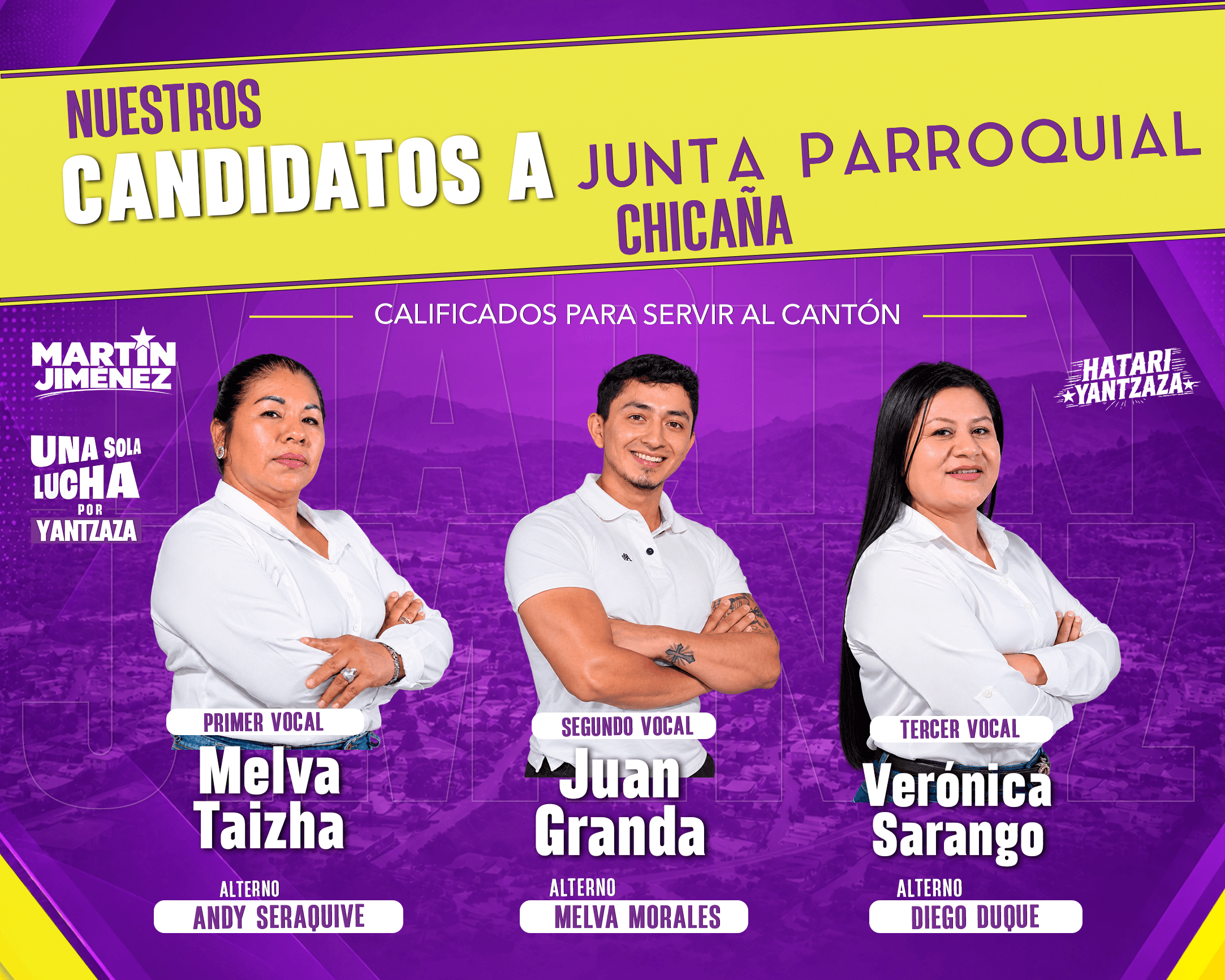 Candidatos a la Junta Parroquial de Chicaña